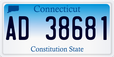 CT license plate AD38681