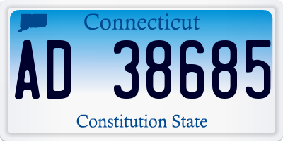 CT license plate AD38685