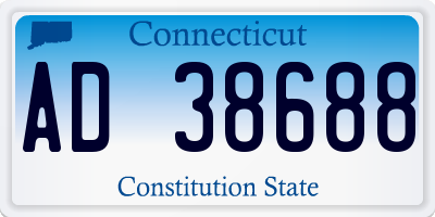 CT license plate AD38688