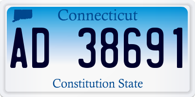 CT license plate AD38691