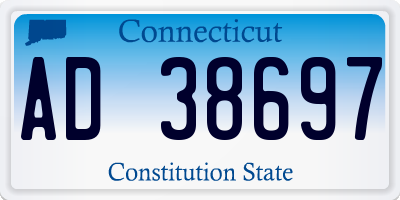 CT license plate AD38697
