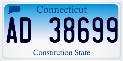 CT license plate AD38699