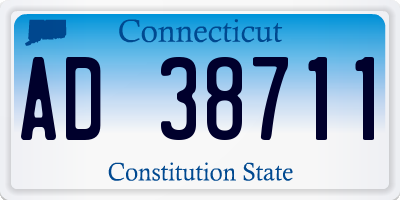CT license plate AD38711