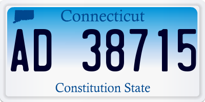 CT license plate AD38715