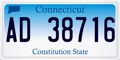 CT license plate AD38716