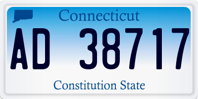 CT license plate AD38717
