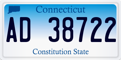 CT license plate AD38722