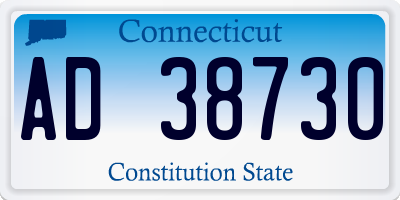 CT license plate AD38730