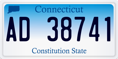 CT license plate AD38741