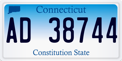CT license plate AD38744