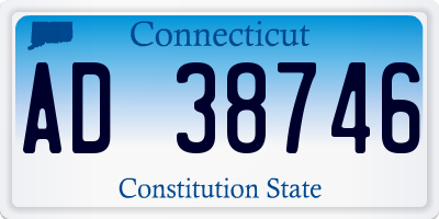 CT license plate AD38746
