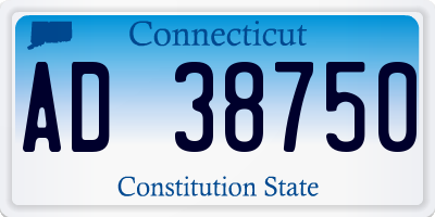 CT license plate AD38750