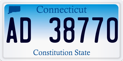 CT license plate AD38770