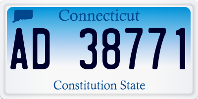 CT license plate AD38771