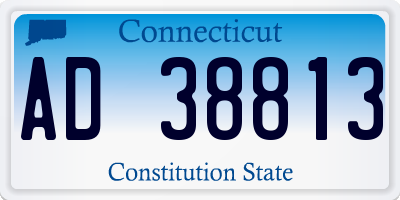 CT license plate AD38813