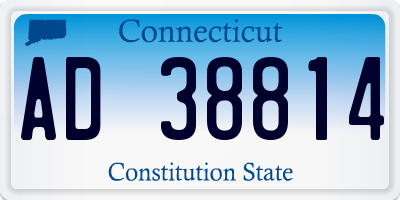 CT license plate AD38814