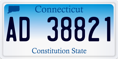 CT license plate AD38821