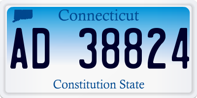 CT license plate AD38824