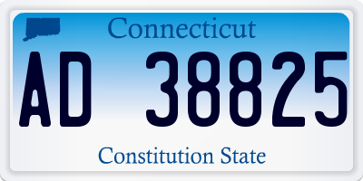 CT license plate AD38825