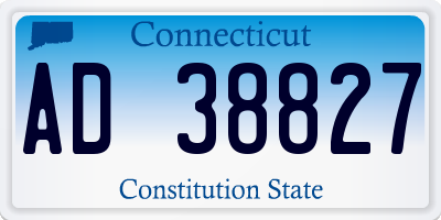 CT license plate AD38827