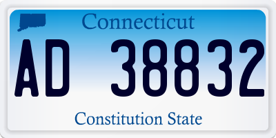 CT license plate AD38832