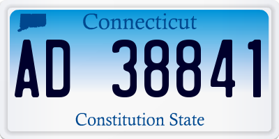 CT license plate AD38841
