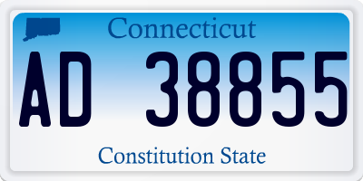 CT license plate AD38855