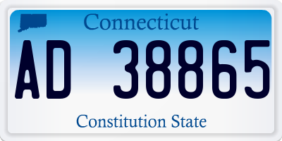 CT license plate AD38865