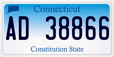 CT license plate AD38866