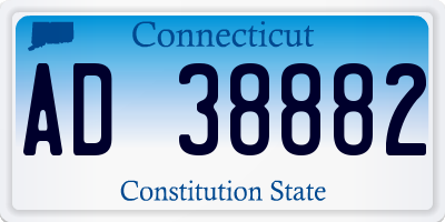 CT license plate AD38882