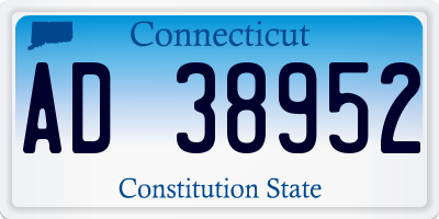 CT license plate AD38952
