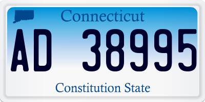 CT license plate AD38995