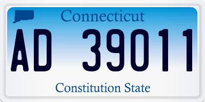 CT license plate AD39011