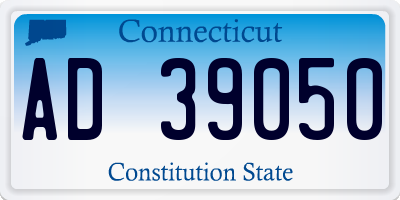 CT license plate AD39050
