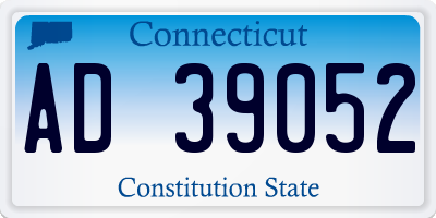 CT license plate AD39052