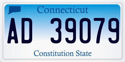 CT license plate AD39079