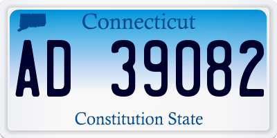 CT license plate AD39082