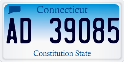 CT license plate AD39085