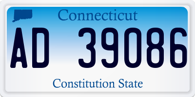CT license plate AD39086