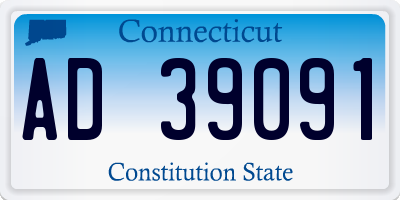 CT license plate AD39091