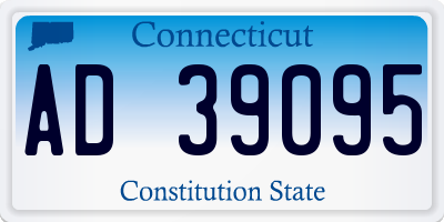 CT license plate AD39095