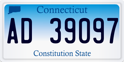 CT license plate AD39097