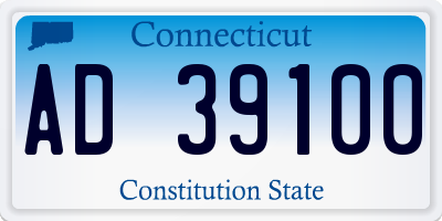 CT license plate AD39100