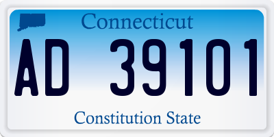 CT license plate AD39101