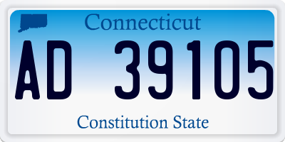 CT license plate AD39105