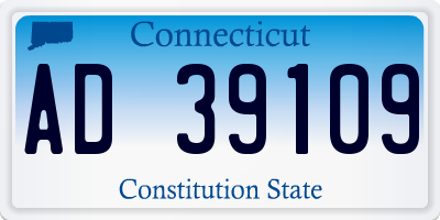 CT license plate AD39109