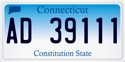 CT license plate AD39111