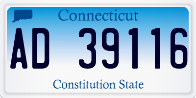 CT license plate AD39116
