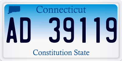 CT license plate AD39119