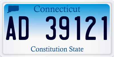 CT license plate AD39121